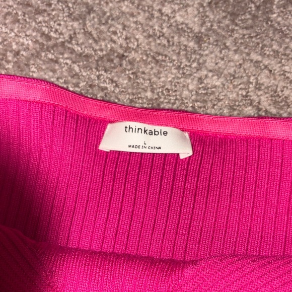 Pink Ribbed Bodysuit - Picture 3 of 3